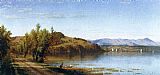 Famous South Paintings - South Bay, on the Hudson, near Hudson, New York